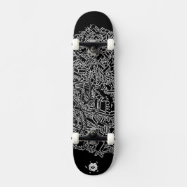 Skateboard Guay Black White Resumen Arte Digital