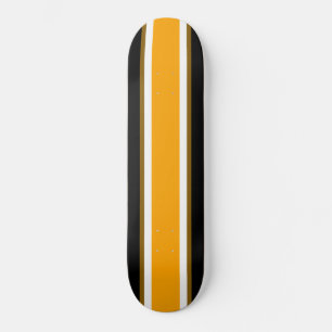 Skateboard Guay Bold Black Bright Yellow White Carreras Strip