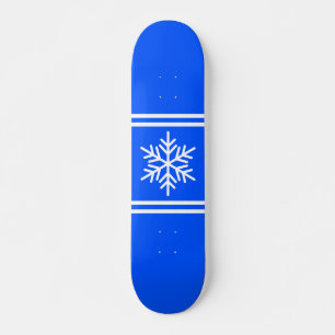 Skateboard Guay Brillante Azul Carreras Blanco Rayos de nieve