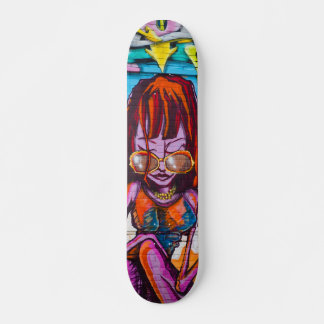 Skateboard Guay Colorful Modern Lady Street Art