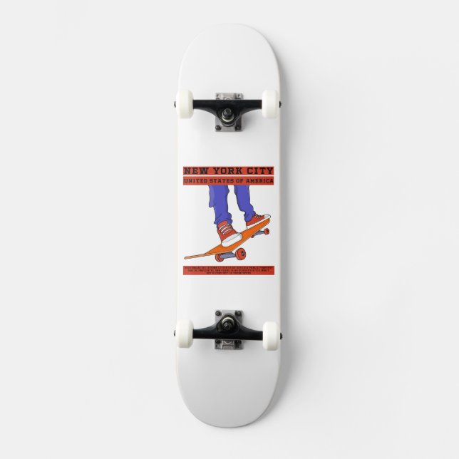 Skateboard Guay de Nueva York (Anverso)