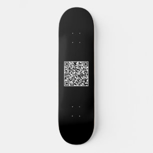 Skateboard Guay Funny en blanco y negro Tu Personalizado QR C