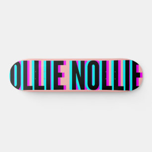 Skateboard Guay Glitch Light Pink Ollie Nollie