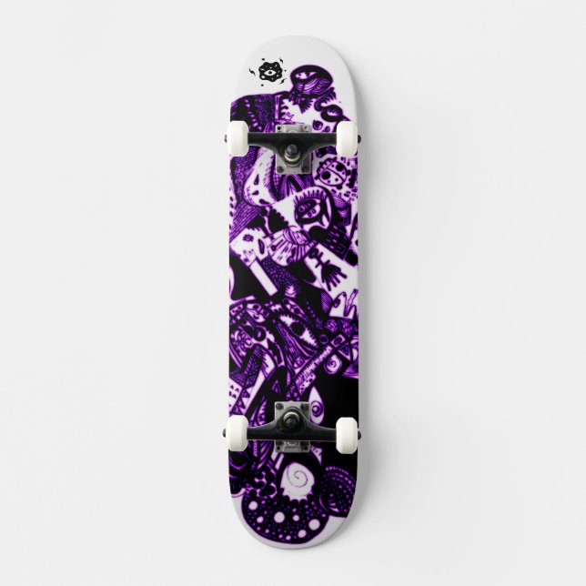 Skateboard Guay morado negro (Anverso)