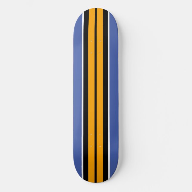 Skateboard Guay negrita Amarillo Negro verano Azul franjas de (Anverso)