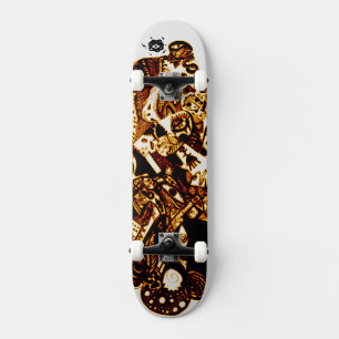 Skateboard Guay negro dorado