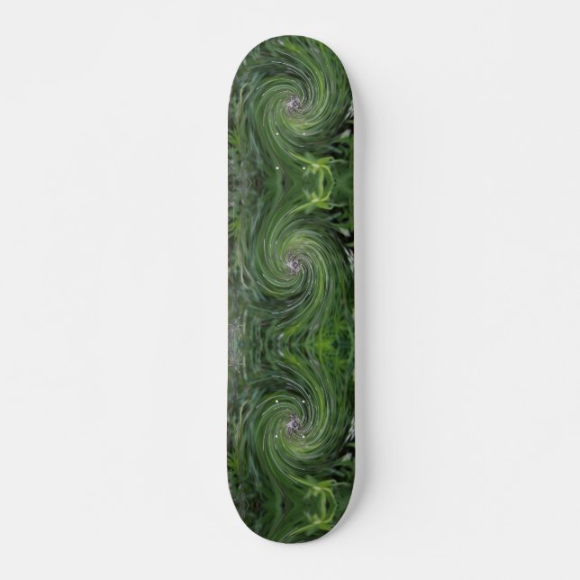 Skateboard Guay Resumen Retro Chartreuse Giro floral verde (Anverso )