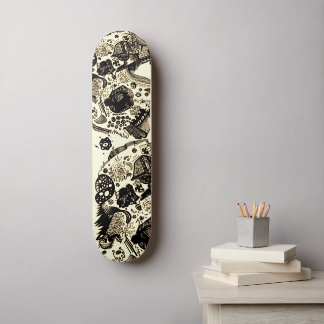 Skateboard Guay Sepia Black (Arte de la pared)