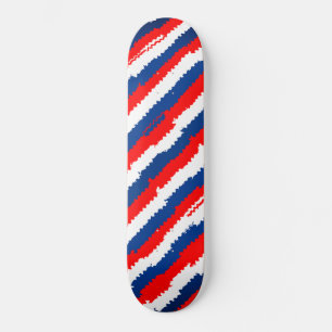 Skateboard Guay Stripe rojo, blanco y azul