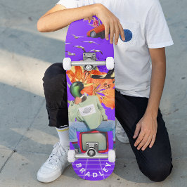 Skateboard Guay Surreal Funny Personalizado único nombre pers