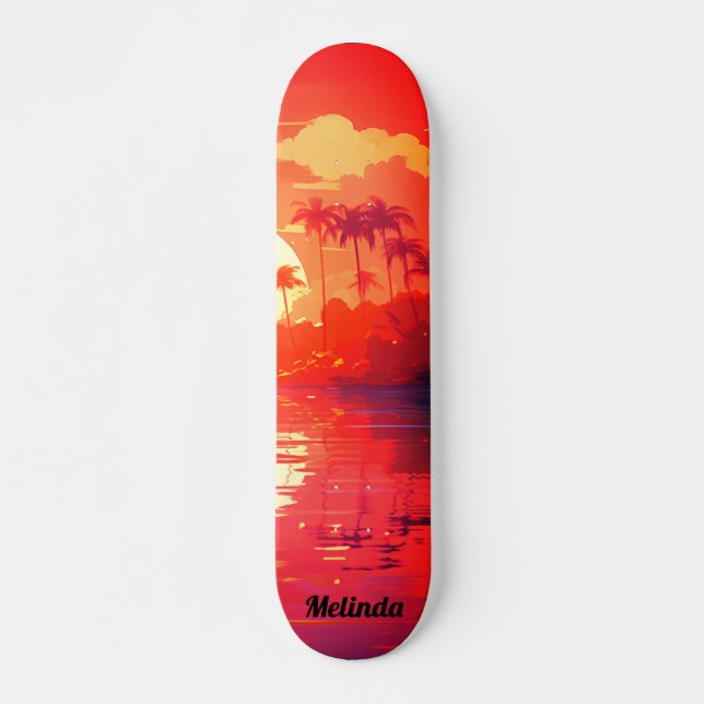 Skateboard Guay Tropical Sunset (Anverso )