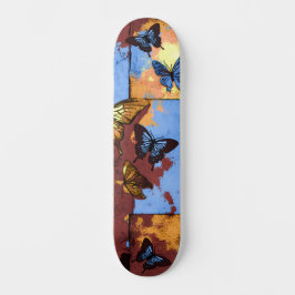 Skateboard Guay Urban Street Art Inspiró Mariposas Grunge