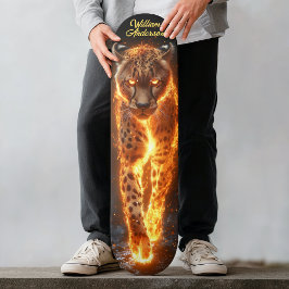 Skateboard Guepardo Brillante Ígneo