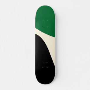 Skateboard Guerras simples 4 en verde, crema y negro