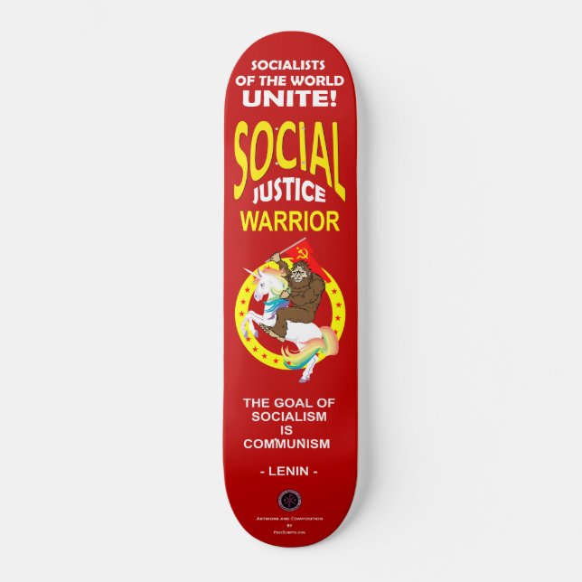 Skateboard Guerrero de justicia social (Anverso)