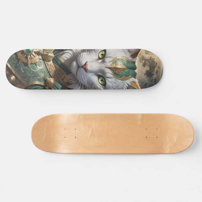 Skateboard Guerrero del gato épico armado (Horz)