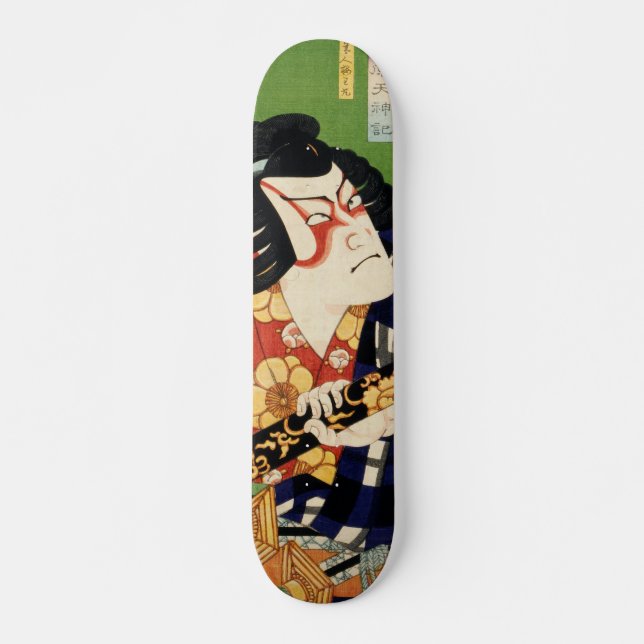 Skateboard Guerrero japonés vintage (Anverso )