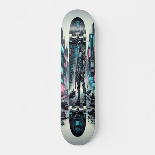 Skateboard "Guerrero urbano: Mercenario de alta tecnología (Anverso )