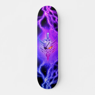 Skateboard Guerrero vikingo de cráneo