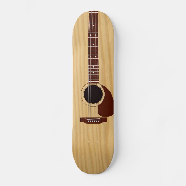Skateboard Guitarra acústica (Anverso)