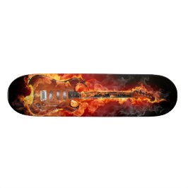 Skateboard Guitarra ardiente