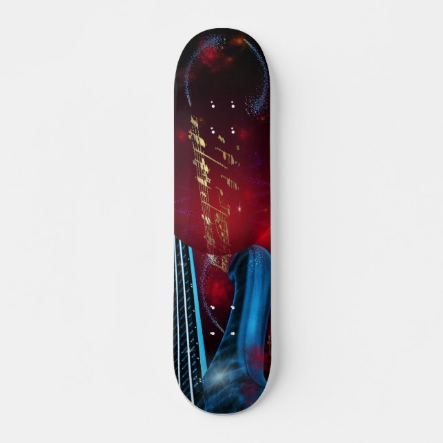 Skateboard Guitarra Azul (Anverso )