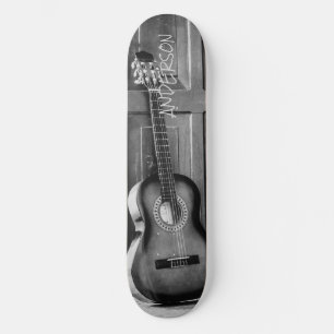 Skateboard Guitarra de campo negro