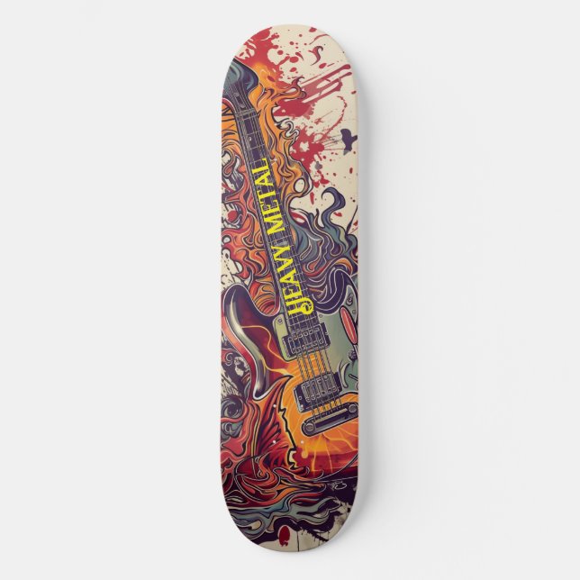 Skateboard Guitarra eléctrica Metalizado fuerte (Anverso)