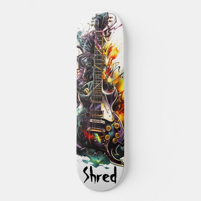 Skateboard Guitarra eléctrica Shred (Anverso)