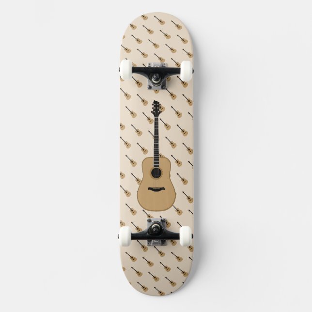 Skateboard Guitarra encantadora (Anverso)