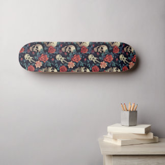 Skateboard Guitarras, cráneos y Rosas