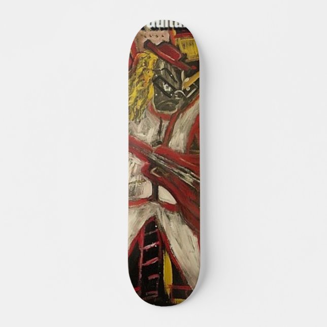 Skateboard Guitarrista abstracto VII (Anverso )