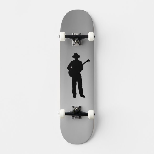 Skateboard Guitarrista con sombrero personal (Anverso)