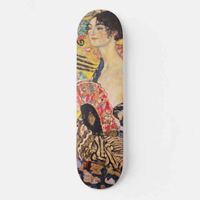 Skateboard Gustav Klimt - Dama de fans (Anverso)