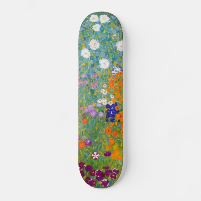 Skateboard Gustav Klimt:Jardín de flores (Anverso)