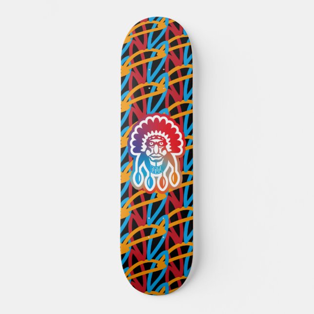SKATEBOARD HACIENDO EL INDIO POR MASANSER PIXELAT (Anverso)