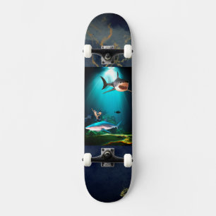 Skateboard Hai auf