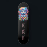 Skateboard *~* Hair Rainbow Troll AP89 Neon Inicial<br><div class="desc">(Código de búsqueda AP89 para elementos Troll y AP88 para elementos de temas medievales) Transferir fácilmente a otros productos Zazzle. Skateboard de fondo NEGRO. Los colores brillantes y tan felices del NÓNICO Arcoiris simplemente emiten las imágenes TROLL y LETRAS. Personalizar / Personaliza tus INICIALES / MONOGRAM. Whimsical Cute divertido Long...</div>