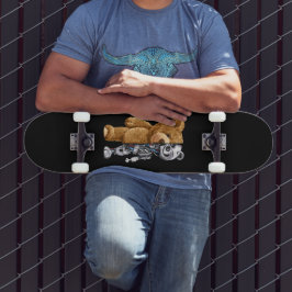 Skateboard Half Bear Half Robot