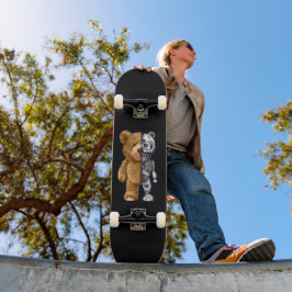 Skateboard Half Bear Half Robot