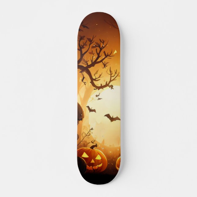 Skateboard Halloween/Bat/Calabaza/Caída (Anverso )
