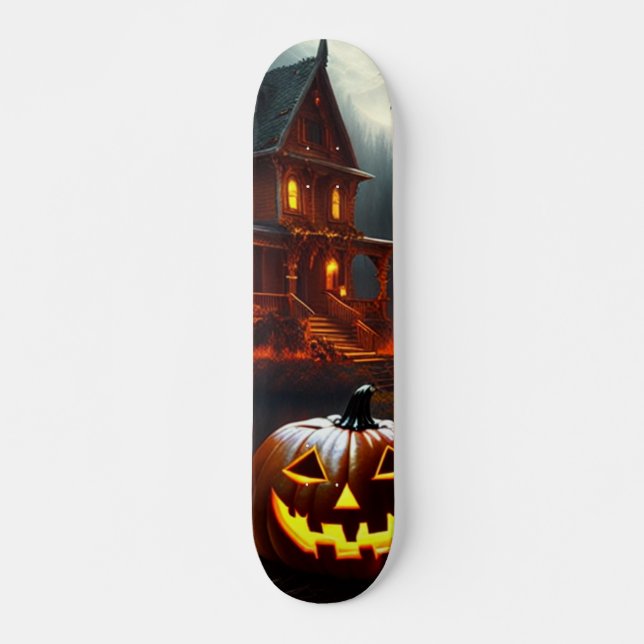 Skateboard Halloween/Calabaza/Caída (Anverso )
