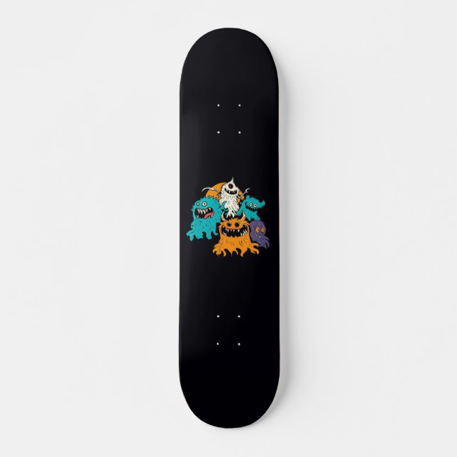 Skateboard Halloween/Monster/Octubre/Otoño (Anverso )