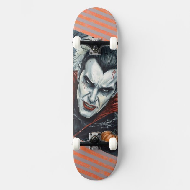 Skateboard Halloween, vampiro sediento (Anverso)