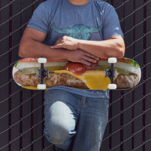 Skateboard Hamburguesa con nombre personalizado