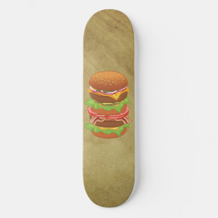 Skateboard Hamburguesa doble con queso y tocino