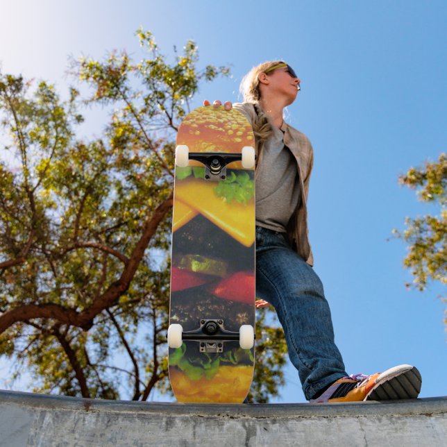 Skateboard Hamburguesa doble de lujo con queso (Exterior 1)