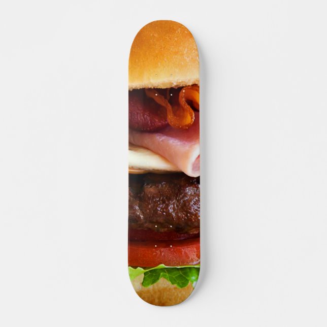 Skateboard Hamburguesa grande divertida (Anverso )
