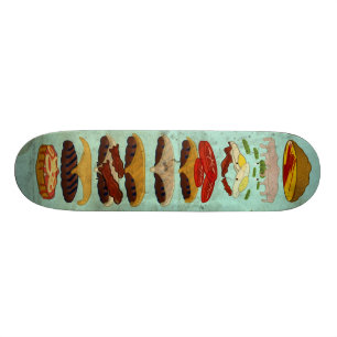 Skateboard Hamburguesa Sucia Con Salsa Especial