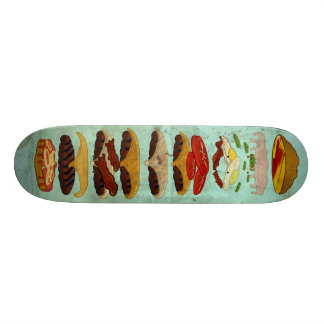 Skateboard Hamburguesa Sucia Con Salsa Especial